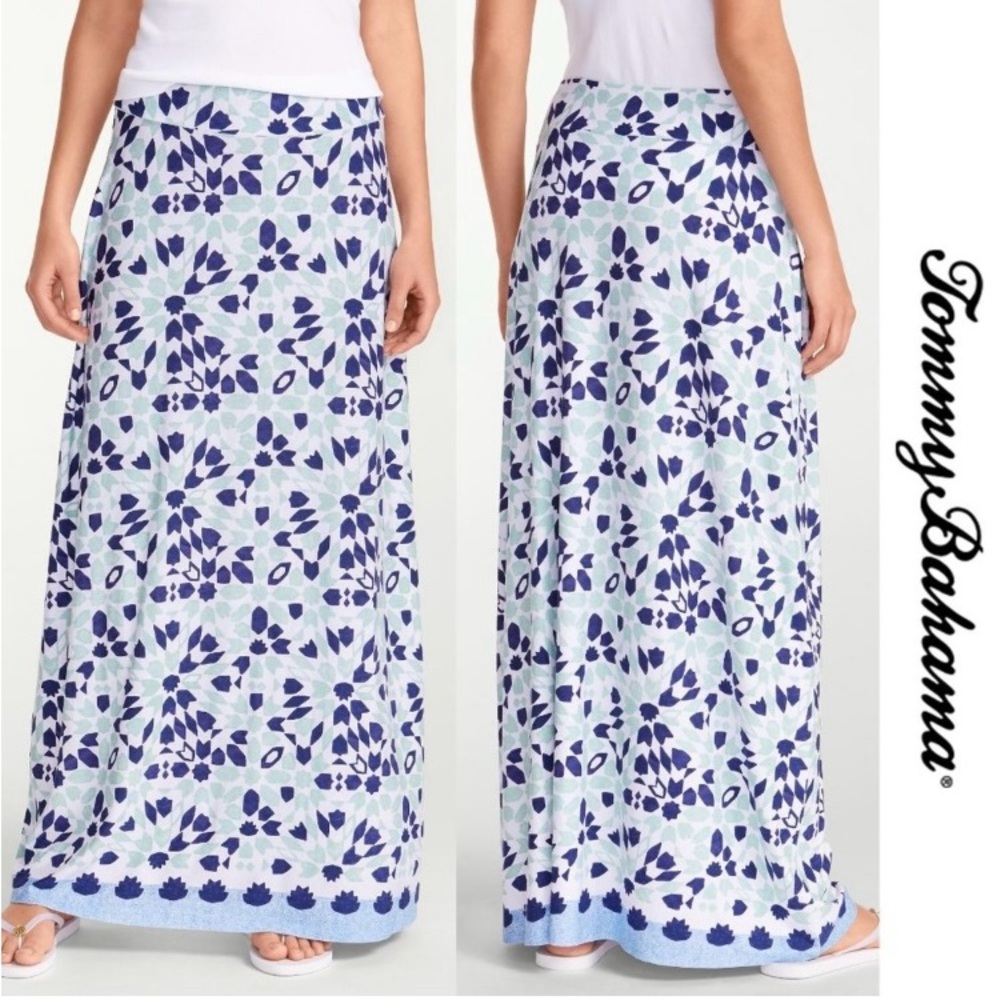 Tommy Bahama Border Tiles Maxi Skirt, Size S/P